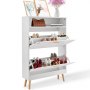 VEVOR Shoe Cabinet with 2 Flip Drawers, Shoe Storage Cabinet for Entryway, Free Standing Shoe Storage Organizer with Top Storage Cubby for Heels, Boots, Slippers in Hallway, Living Room
