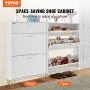 VEVOR Shoe Cabinet with 3 Flip Drawers, Shoe Storage Cabinet for Entryway, Free Standing Shoe Storage Organizer for Heels, Boots, Slippers in Hallway, Living Room