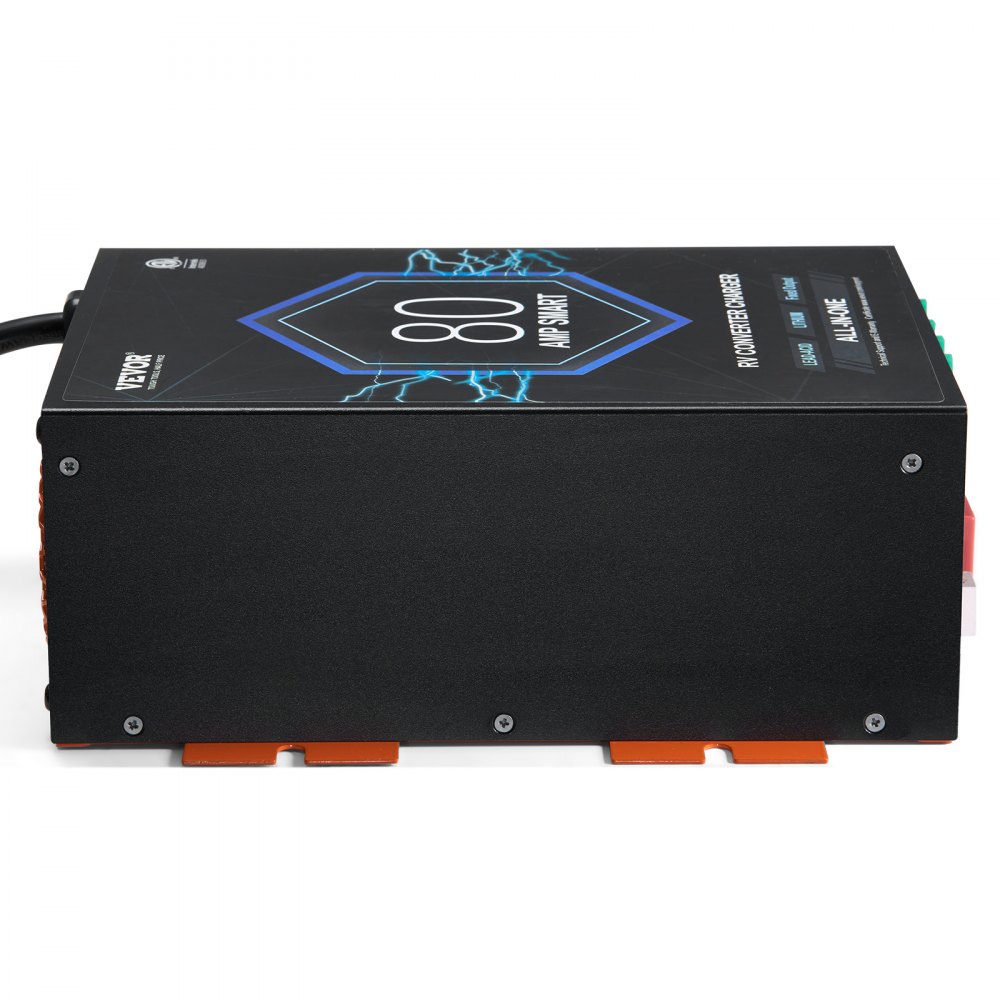 VEVOR RV Converter, 80 Amp, 110V AC to 12V DC RV Power Converter Battery Charger with 4 Stage Smart Charging 13V to 16.5V Adjustable Operating Range, Compatible with Lithium Lead Acid Battery, ETL