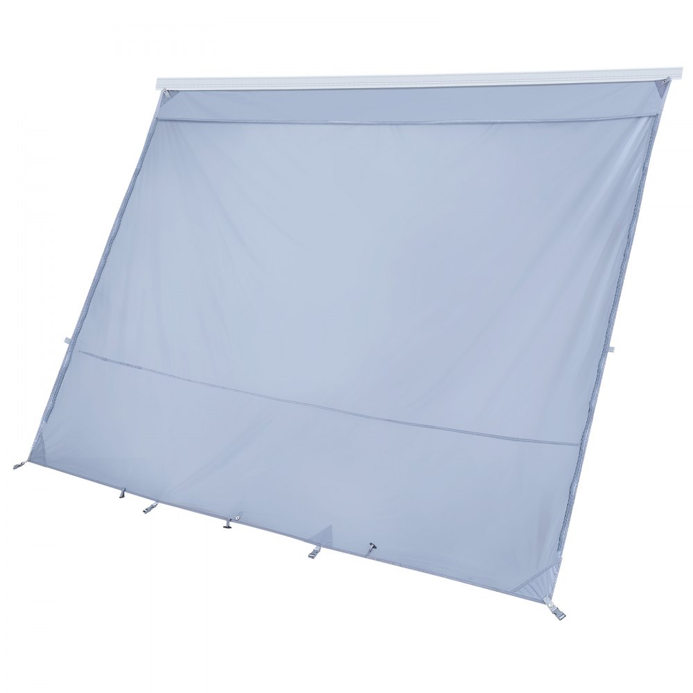 VEVOR RV Awning Sun Shade Screen, 2 x 2.8 m Sun Shading Screen (Fits 3 m Awnings) with UV50+ Zippered PU Cover, Double-Stitched Polyester Mesh Sunscreen for RVs Travel and Outdoor Camping