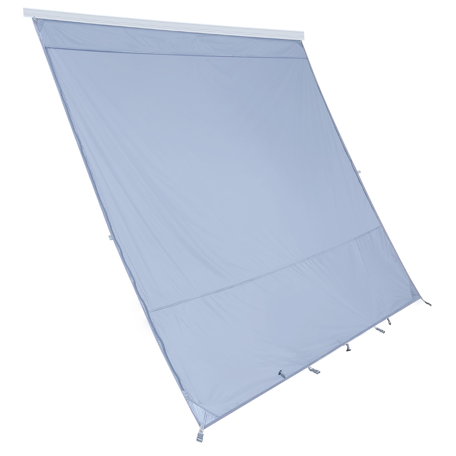 VEVOR RV Awning Sun Shade Screen, 2 x 2.8 m Sun Shading Screen (Fits 3 m Awnings) with UV50+ Zippered PU Cover, Double-Stitched Polyester Mesh Sunscreen for RVs Travel and Outdoor Camping