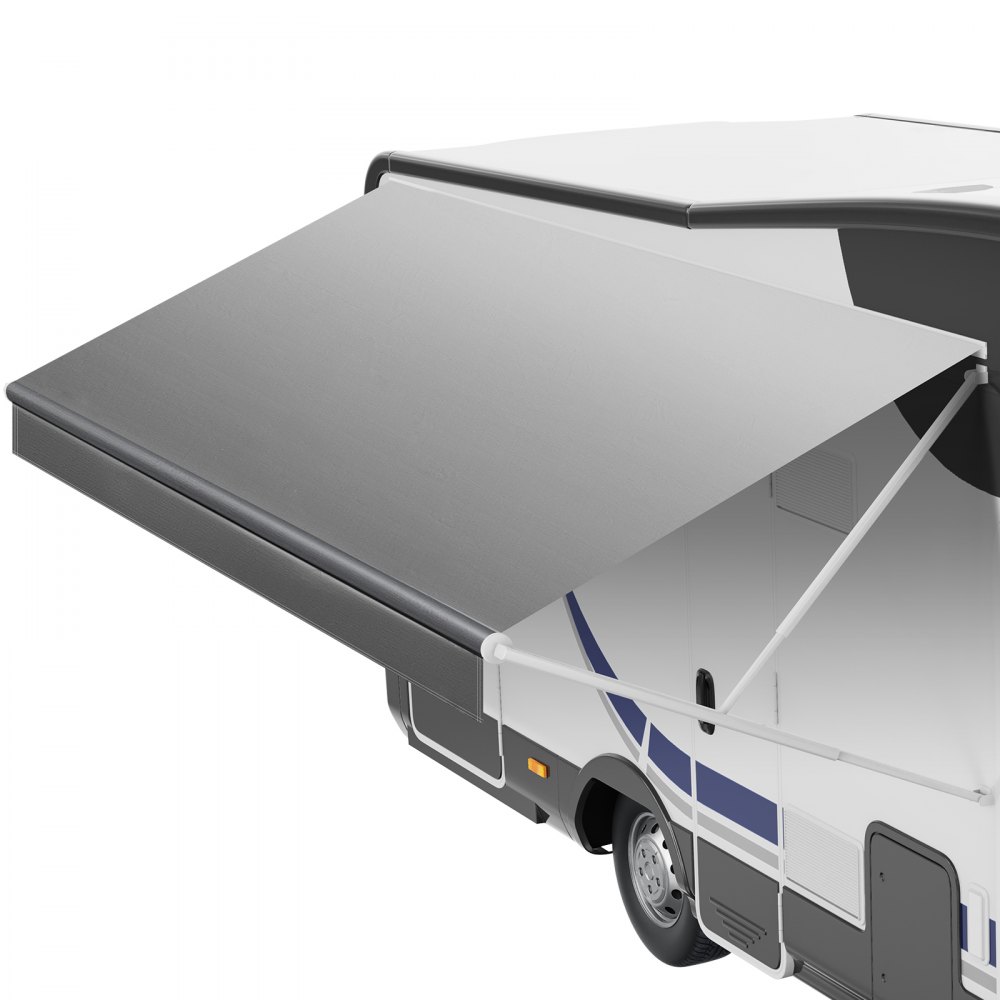 VEVOR RV Awning Fabric Replacement, 5.18 m (Fabric 4.9 m) 510 g Heavy-Duty Weatherproof Vinyl Camper Awning Replacement, UPF50+ Protection Waterproof Outdoor Canopy for RV Motorhome Trailer, Gray Fade