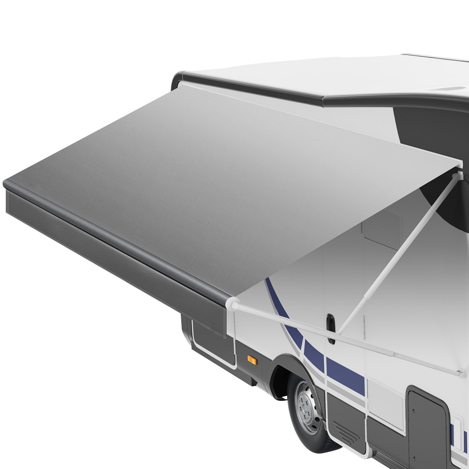 VEVOR RV Awning Fabric Replacement, 5.18 m (Fabric 4.9 m) 510 g Heavy-Duty Weatherproof Vinyl Camper Awning Replacement, UPF50+ Protection Waterproof Outdoor Canopy for RV Motorhome Trailer, Gray Fade
