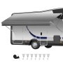 VEVOR RV Awning Fabric Replacement, 5.49 m (Fabric 5.2 m) 510 g Heavy-Duty Weatherproof Vinyl Camper Awning Replacement, UPF50+ Protection Waterproof Outdoor Canopy for RV Motorhome Trailer, Gray Fade