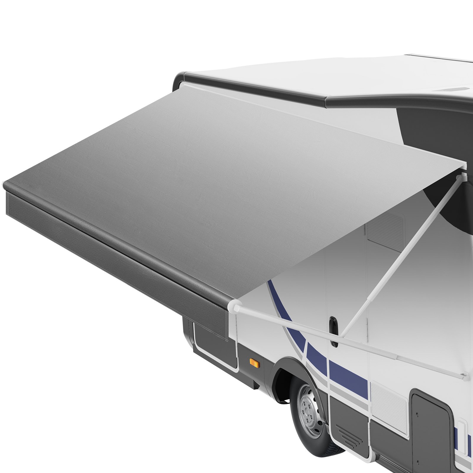 VEVOR RV Awning Fabric Replacement, 5.49 m (Fabric 5.2 m) 510 g Heavy-Duty Weatherproof Vinyl Camper Awning Replacement, UPF50+ Protection Waterproof Outdoor Canopy for RV Motorhome Trailer, Gray Fade