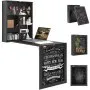 VEVOR Wall Mounted Desk, Fold out Convertible Desk, Multi-Function Folding Wall Table with Chalkboard for Home Office, Space Saving Computer Desk with Storage Area