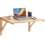 VEVOR Wall Mounted Folding Table, Wall Mounted Drop Leaf Tables, Solid Wood Floating Desk for Dining, Laundry Room, Office, 31.5" x 23.58" x 17.24" Fold Down Desk