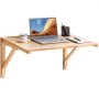 VEVOR Väggmonterat hopfällbart bord, väggmonterat droppbord, flytande skrivbord i massivt trä för matsal, tvättstuga, kontor, 31,5" x 23,58" x 17,24" nedfällbart skrivbord