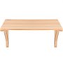 VEVOR wall mounted folding table with a light wood finish and foldable legs.
