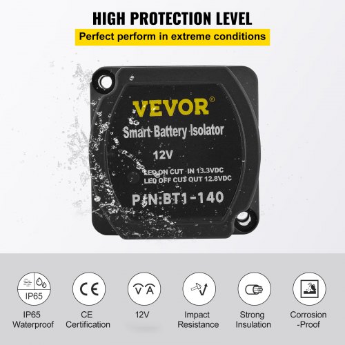 Buy 5 Split Charge Relay Kit, 12v 140Ap Sart Dual Battery Isolator