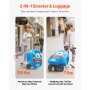 VEVOR Ride-on Luggage 20-inch Kids Scooter Suitcase with Flash Wheels Blue