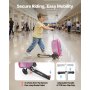 VEVOR Ride-on Luggage 20-inch Kids Scooter Suitcase with Flash Wheels Purple