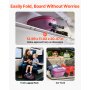 VEVOR Ride-on Luggage 20-inch Kids Scooter Suitcase with Flash Wheels Purple