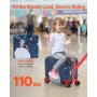 VEVOR Ride-on Luggage 18-inch Lightweight Kids Scooter Suitcase with Wheels
