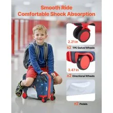 Equipaje VEVOR Ride-on, scooter ligero para niños de 18 pulgadas con ruedas