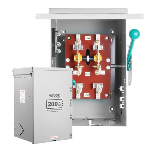 200A Generator Transfer Switch 48000W Manual Transfer Switch 120/240V