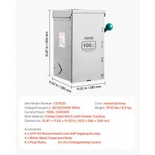 Interruptor de transferencia de generador de 100 A, interruptor de transferencia manual de 24 000 W, 120/240 V