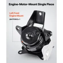 VEVOR Engine Motor Mount Replacement, Left Front Engine Mount, Universal Compatible with 2014–2018 Chevrolet Silverado 1500 5.3L V8, Secure Support, Heavy-duty Aluminum Construction, Black