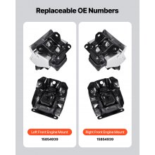 VEVOR Engine Motor Mount Kit Replacement, Set of 2, Compatible with 2007–2013 Chevrolet Silverado 1500 5.3L V8, Replace OE# A5365, A5365, Secure Support, Left and Right Front Mounts