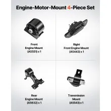 VEVOR Engine Motor Mount and Transmission Mount Kit Replacement, Set of 4, Compatible with 2011–2019 Dodge Journey 3.6L FWD, Replace OE# A5551, A5443, A5632, A5543, Secure Support