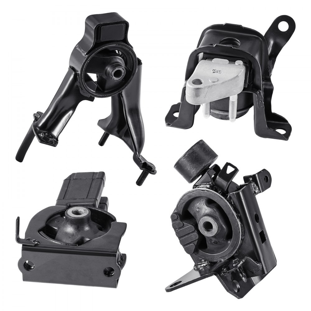 VEVOR Engine and Transmission Motor Mount Kit Replacement, Set of 4, Compatible with 2003–2008 Toyota Corolla 1.8L L4, Replace OE# A4220, A4219, A4218, A4221, Secure Support