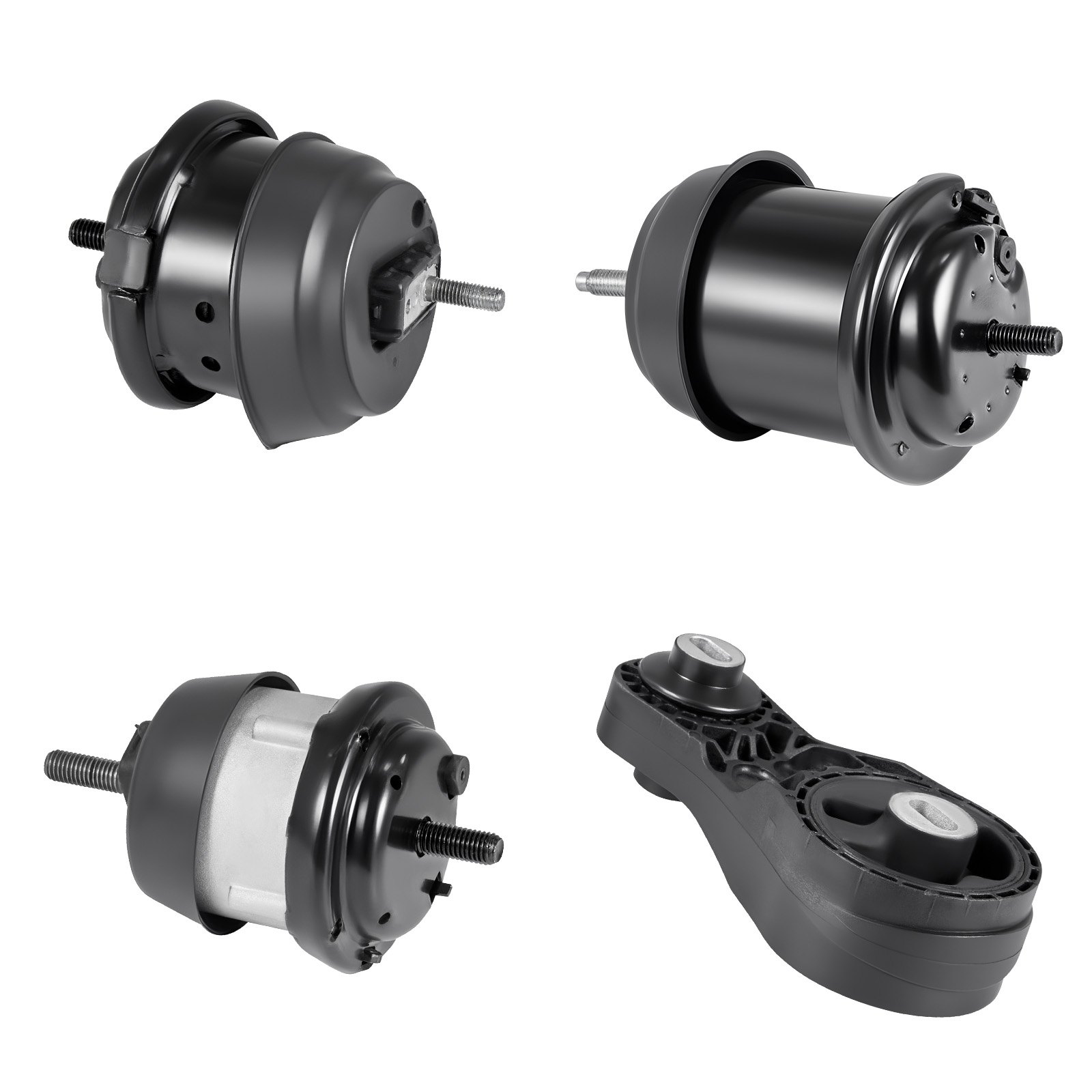 VEVOR Engine and Transmission Motor Mount Kit Replacement, Set of 4, Compatible with 2009–2017 Chevrolet Traverse 3.6L V6, Replace OE# A5548HY, A5549HY, A5458HY, A5444, Secure Support