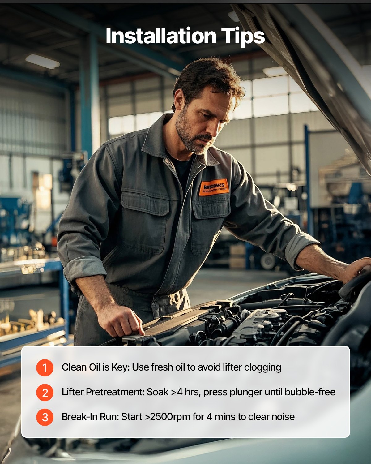 VEVOR Lifter Camshaft Kit, 18-Piece Set, Fits 2009-2021 Jeep Grand Cherokee, 2009-2021 Dodge Challenger, Fits 1999-2013 4.8L, 5.3L, and 5.7L LS-Based Engines, V8 5.7L