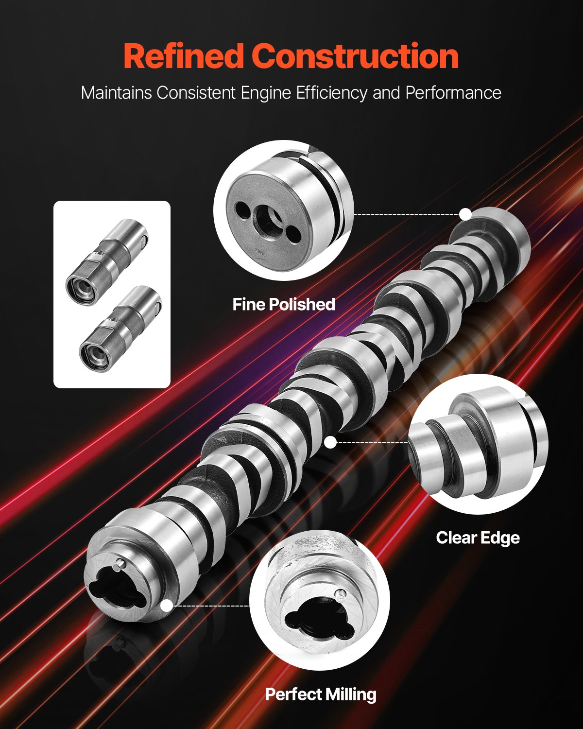 VEVOR AFM Disabled Kit with Camshaft Lifters, 19-Piece Set, Fit 2007-2013 Chevrolet Avalanche/Suburban 1500/Tahoe, 2007 Silverado 1500 CLASSIC/GMC Sierra 1500 CLASSIC, 5.3L 4.8L Truck/SUV Engines
