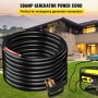 VEVOR 15Ft 50 Amp Generator Extension Cord 4 Wire 6 Gauge STW 6/3+8/1 Generator Cord 125V 250V Tested to UL Standards Generator Power Cord N14-50P & SS2-50R Portable Handle (15Ft 50 Amp)