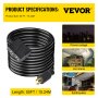 Generator Power Cord Extension Cord 50FT 20A L14-20P to 4*N5-20R Generator Cable
