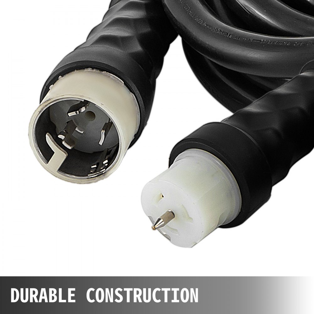 Cable de generador Cable de alimentación 25 pies 50a Enchufe macho de bloqueo a conector de bloqueo Cs6364
