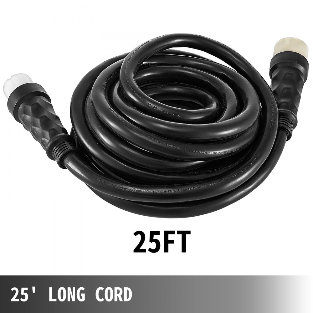 Cable de generador Cable de alimentación 25 pies 50a Enchufe macho de bloqueo a conector de bloqueo Cs6364