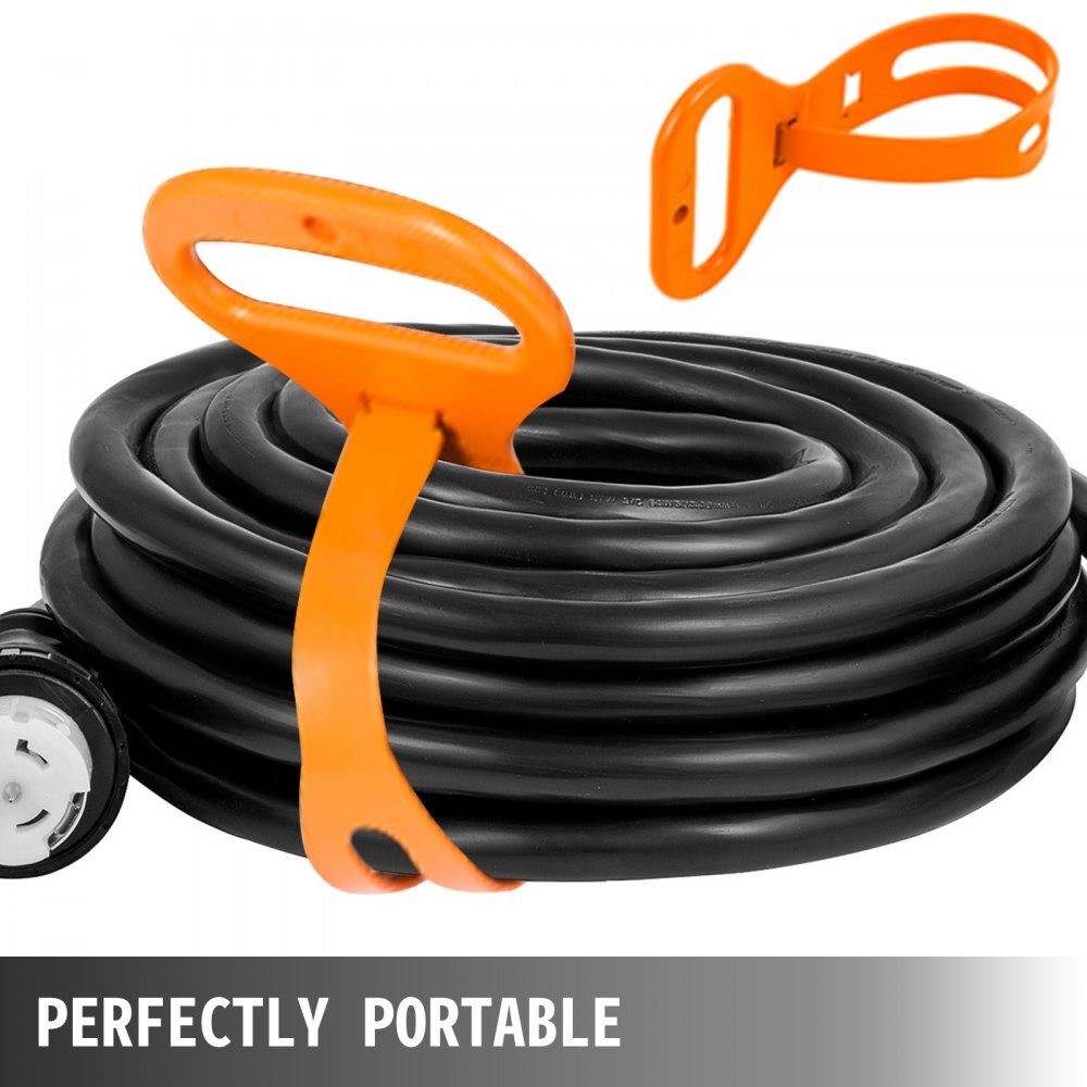 Cable de generador Cable de alimentación 25 pies 50a Enchufe macho de bloqueo a conector de bloqueo Cs6364