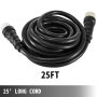 Generator Cord Power Cord 25ft 50a Locking Male Plug To Cs6364 Locking Connector