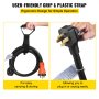 VEVOR generator cord with ergonomic grip for easy handling and plug-in.