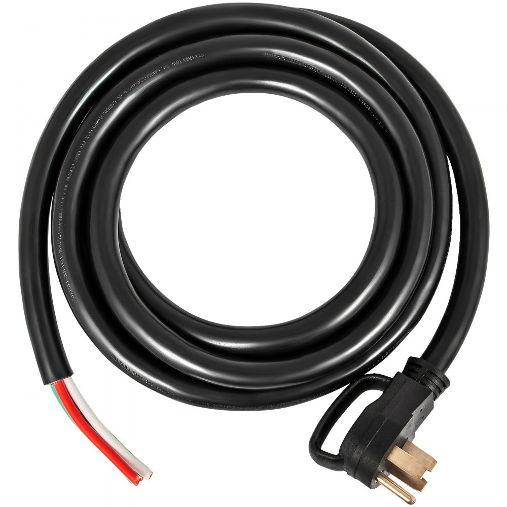 VEVOR 50' 50A RV Camp Power Cord Generator Cord 6/3 + 8/1 AWG NEMA 14-50P to Bare Wire