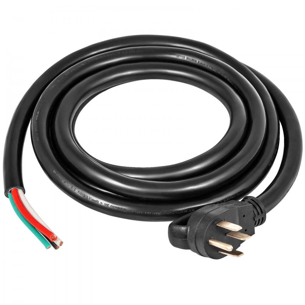 VEVOR 50' 50A RV Camp Power Cord Generator Cord 6/3 + 8/1 AWG NEMA 14-50P to Bare Wire