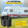 VEVOR Generator Extension Cord Power Cord 50FT 30 Amp Extension Cord 10/3 L5-30P To L5-30R Rubber Locking Connector 125V RV Power Cord SJTW 60C FT2 for Camping, Anti-Weather, Oils and Chemicals