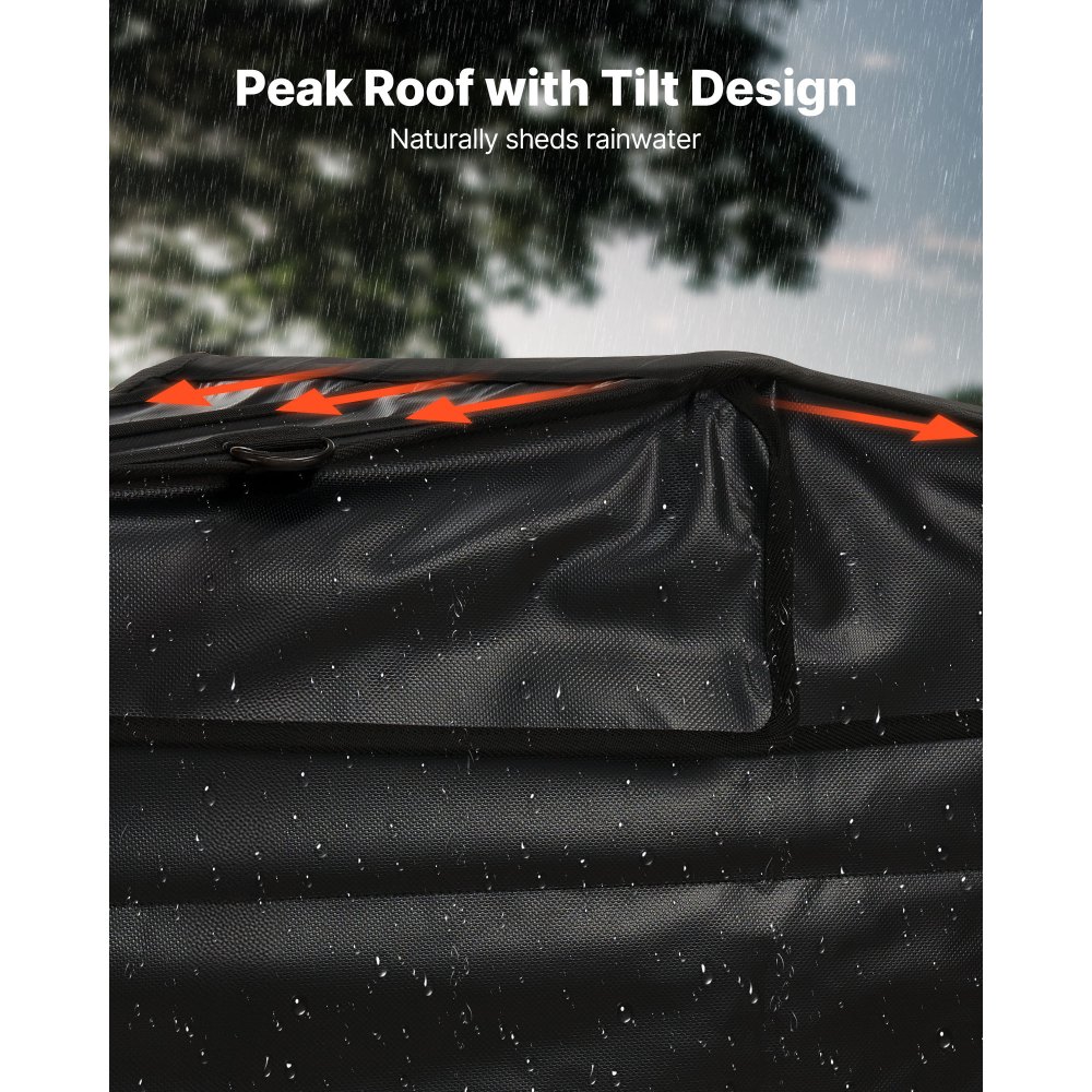 VEVOR Generator Cover, 865 x 660 x 535 mm Waterproof Universal Generator Cover for Most Generators 3500-12000 Watt, Portable Generator Running Cover with Heavy Duty Thicken 420D Oxford Fabric, Black