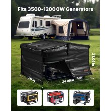 Generator Cover Universal Waterproof Cover 420D for 3500-12000W 34x26x21in