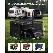 Generator Cover Universal Waterproof Cover 420D for 3500-12000W 34x26x21in