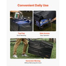 Generator Cover Universal Waterproof Cover 420D for 3500-12000W 34x26x21in