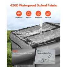 Generator Cover Universal Waterproof Cover 420D 34x26x21in for 3500-12000W