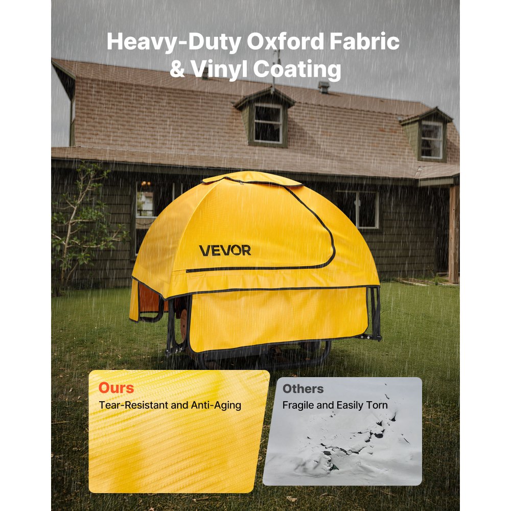 VEVOR Generator Cover, 915x660x660 mm Waterproof Universal Generator Cover for Most Generators 1778-2743.2 mm Perimeter, Portable Generator Running Cover with Heavy Duty Thicken Oxford Fabric, Yellow