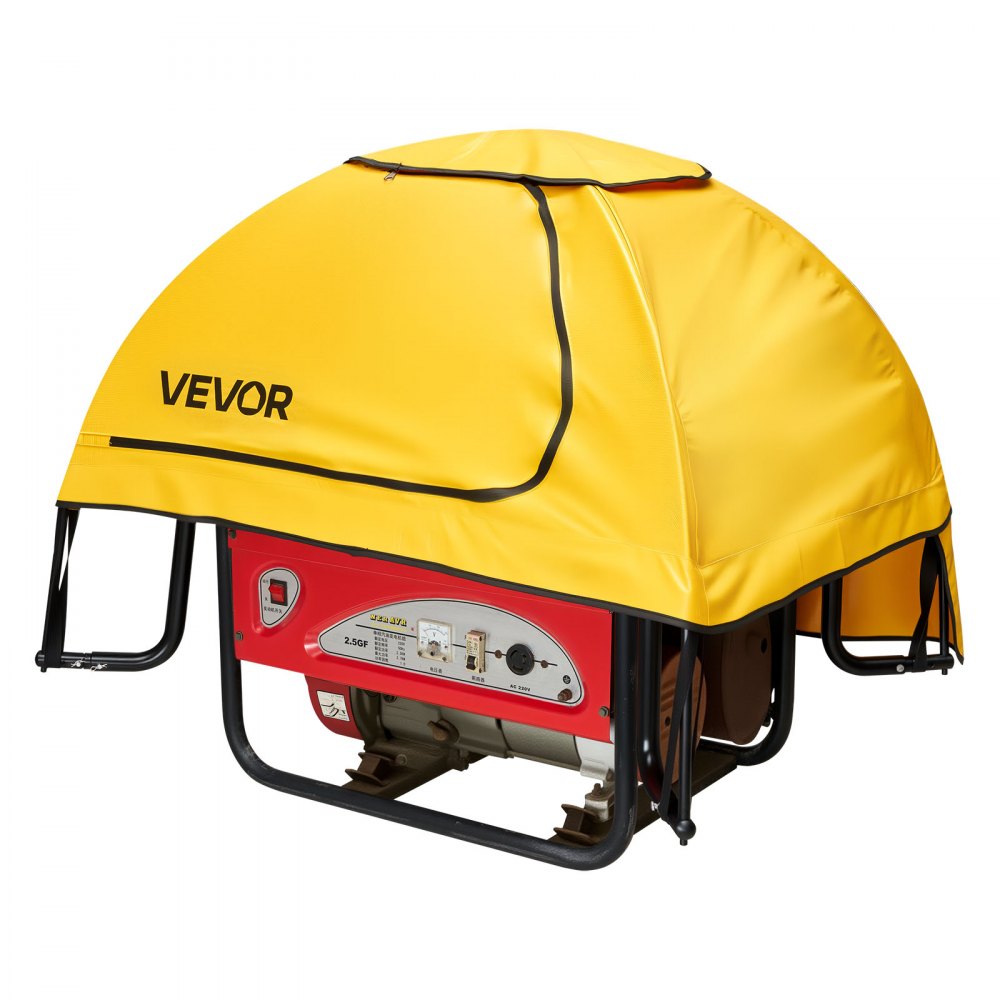 VEVOR Generator Cover, 915x660x660 mm Waterproof Universal Generator Cover for Most Generators 1778-2743.2 mm Perimeter, Portable Generator Running Cover with Heavy Duty Thicken Oxford Fabric, Yellow