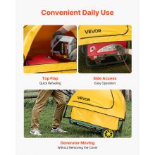Generator Cover Universal Waterproof Cover 36x26x26in for 70-108in Yellow