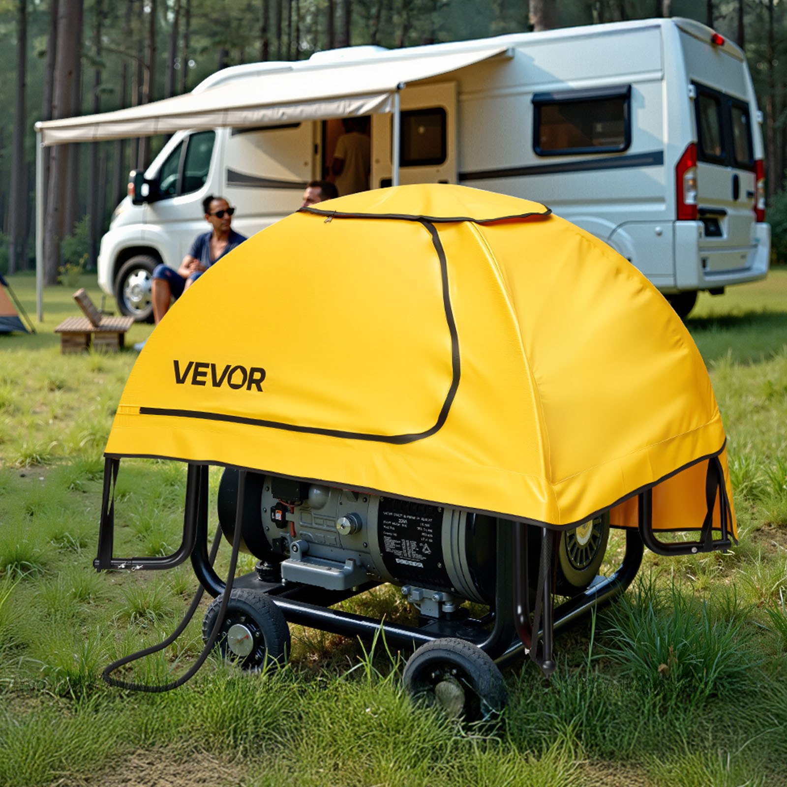 VEVOR Generator Cover, 915x660x660 mm Waterproof Universal Generator Cover for Most Generators 1778-2743.2 mm Perimeter, Portable Generator Running Cover with Heavy Duty Thicken Oxford Fabric, Yellow