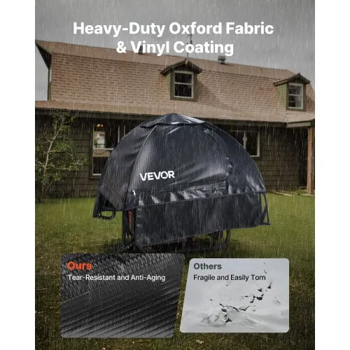 VEVOR Housse De Protection Universelle Imperméable Pour Générateur De 3500 à 12 000 W - Tissu Oxford 420D épais Et Robuste - 86,4 X 66 X 53,3 Cm - Gris