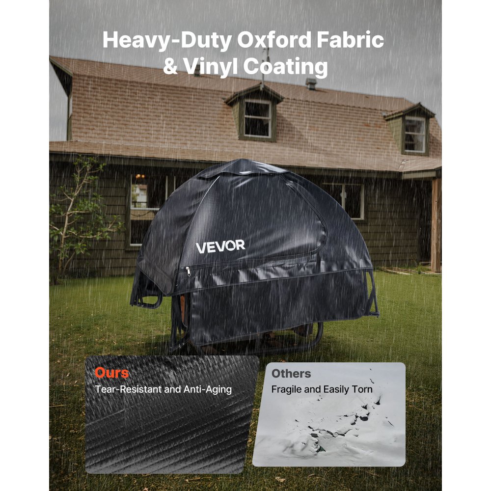 VEVOR Generator Cover, 915x660x660 mm Waterproof Universal Generator Cover for Most Generators 1778-2743.2 mm Perimeter, Portable Generator Running Cover with Heavy Duty Thicken Oxford Fabric, Black