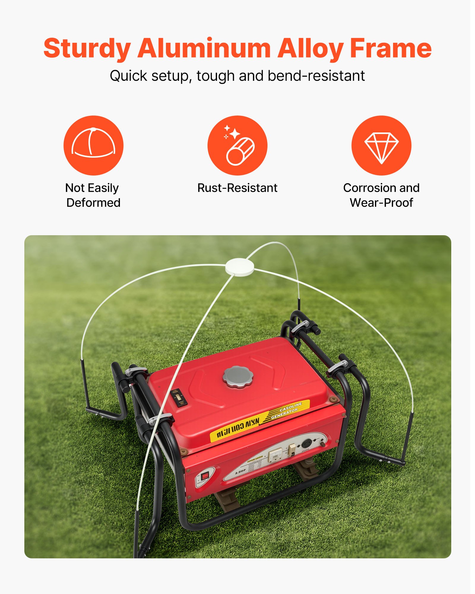 VEVOR Generator Cover, 915x660x660 mm Waterproof Universal Generator Cover for Most Generators 1778-2743.2 mm Perimeter, Portable Generator Running Cover with Heavy Duty Thicken Oxford Fabric, Black